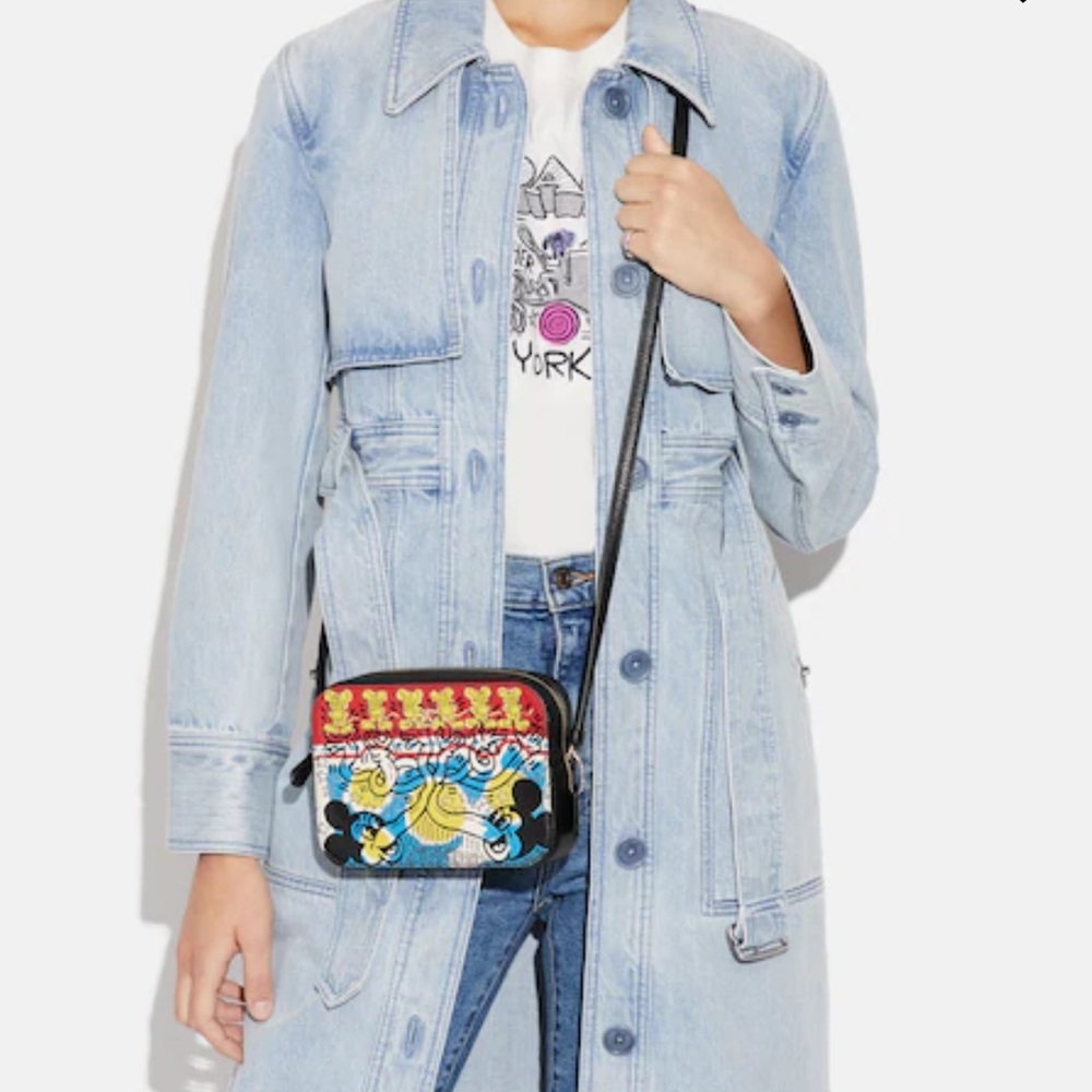 Coach Disney Mickey Mouse X Keith Haring Mini Camera Bag Crossbody Bag